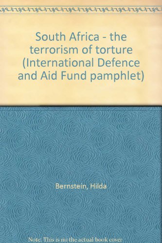 Imagen de archivo de South Africa: Terrorism of Torture a la venta por Kennys Bookshop and Art Galleries Ltd.