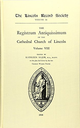 9780901503350: Registrum Antiquissimum of the Cathedral Church of Lincoln (8)