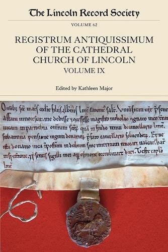 Beispielbild fr The Registrum Antiquissimum of the Cathedral Church of Lincoln. Volume IX zum Verkauf von Blackwell's