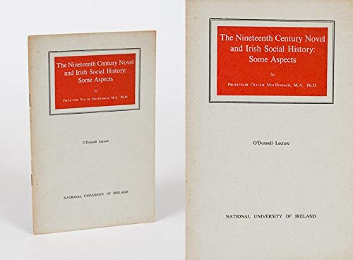 Beispielbild fr Nineteenth Century Novel and Irish Social History: Some Aspects zum Verkauf von Wonder Book