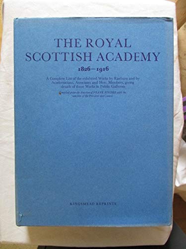 The Royal Scottish Academy 1826-1916