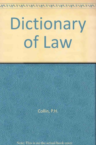 Dictionary of Law (9780901659439) by Peter Collin Publishing