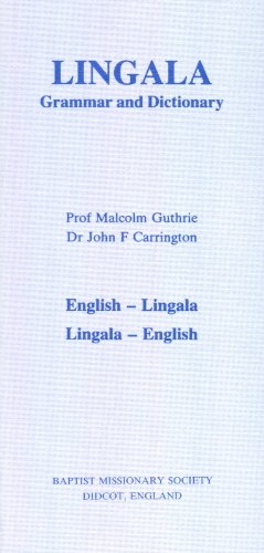 Lingala: Grammar and dictionary : English-Lingala, Lingala-English (9780901733085) by Guthrie, Malcolm