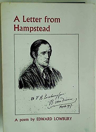 Beispielbild fr A Letter from Hampstead: A Doctor Remembers his Patient, Bernard van Dieren zum Verkauf von The Poetry Bookshop : Hay-on-Wye