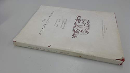 Beispielbild fr A. to Z. of Regency London: No 131 (London Topographical Society Publication) zum Verkauf von JuddSt.Pancras