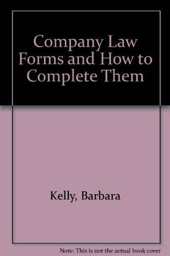 9780902197787: Company Law Forms and How to Complete Them