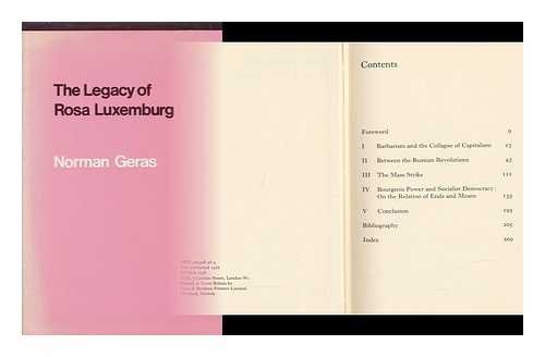 Imagen de archivo de The Legacy of Rosa Luxemburg a la venta por Better World Books