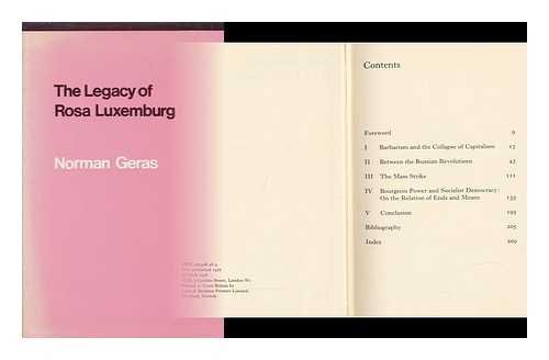 Stock image for The Legacy of Rosa Luxemburg for sale by Better World Books