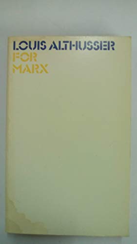 Stock image for For Marx for sale by SAVERY BOOKS