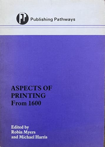 9780902692367: Aspects of Printing: No 1 (Publishing Pathways S.)