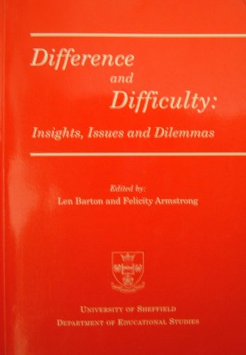 Difference and Difficulty (9780902831377) by Derrick Armstrong