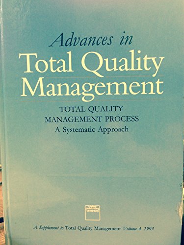 Beispielbild fr Total quality management process: a systematic approach zum Verkauf von Zubal-Books, Since 1961