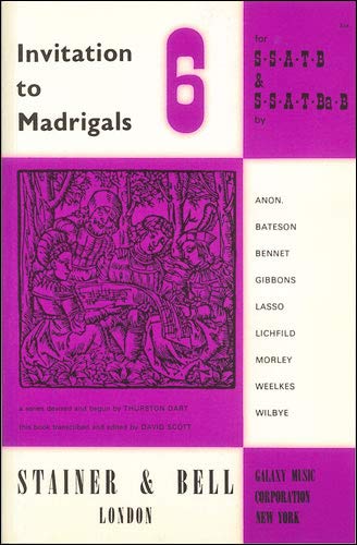 Stock image for Invitation to Madrigals 6 for SSATB and SSATBaB (v. 6) for sale by My Dead Aunt's Books