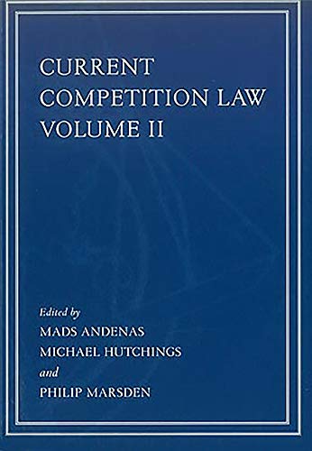 Beispielbild fr Current Competition Law, Volume II zum Verkauf von PsychoBabel & Skoob Books