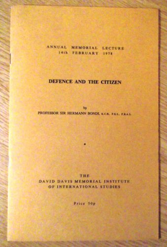 Defence and the Citizen (9780903227100) by Hermann Bondi