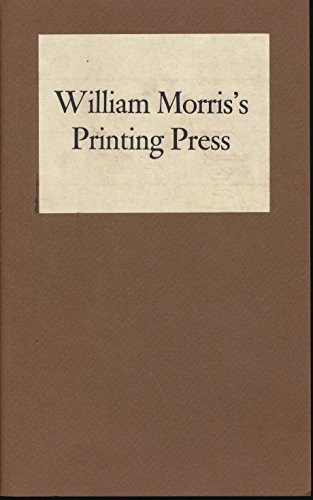 9780903283021: William Morris's printing press