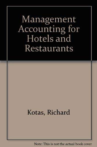 9780903384315: Management Accounting for Hotels and Restaurants