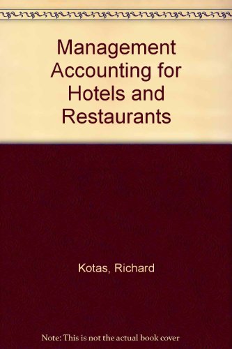 Imagen de archivo de Management Accounting for Hotels and Restaurants a la venta por Kennys Bookstore