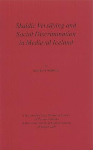 Imagen de archivo de Skaldic Versifying and Social Discrimination in Medieval Iceland a la venta por PBShop.store US