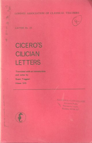 Cilician Letters (9780903625128) by Marcus Tullius Cicero