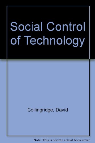 9780903804721: Social Control of Technology