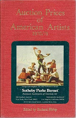 Imagen de archivo de Auction Prices of American Artists 1970-1978 a la venta por Idaho Youth Ranch Books