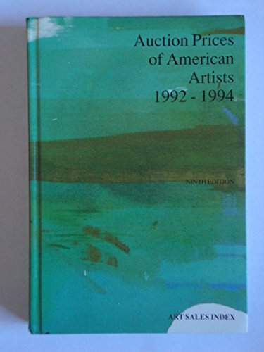 9780903872508: Auction Prices of American Artists: v. 9