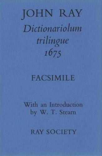 Stock image for Dictionariolum Trilingue: Vol. 154 (Ray Society) for sale by WorldofBooks
