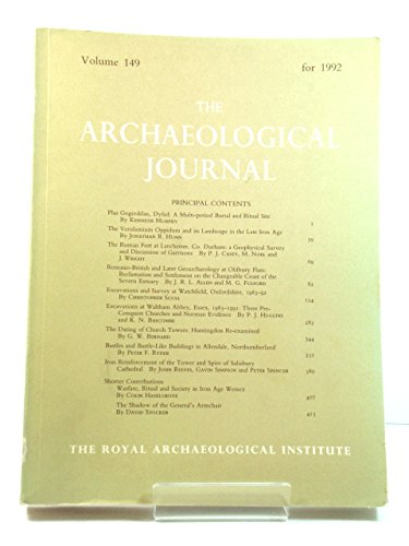 9780903986298: The Archaeological Journal: Volume 149 for the Year 1992