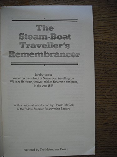 Stock image for Steam-boat Traveller's Remembrancer for sale by Last Century Books