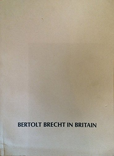 Imagen de archivo de Bertolt Brecht in Britain a la venta por medimops