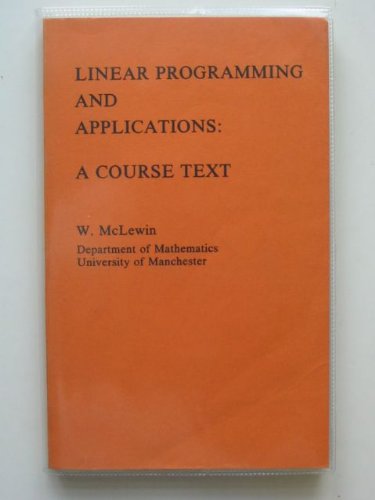 Stock image for Linear Programming and Applications for sale by WorldofBooks