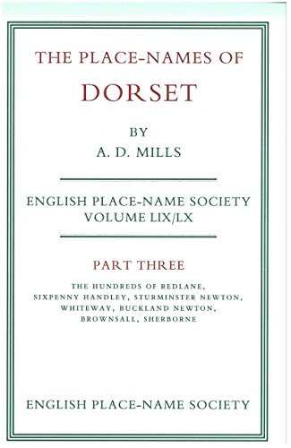 9780904889130: The Place-names of Dorset (County Volumes of the Survey of English Place-names)