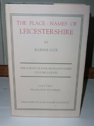 Imagen de archivo de Place-Names of Leicestershire a la venta por Better World Books Ltd