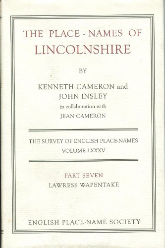 Beispielbild fr The Place-Names of Lincolnshire: Part 7 (County Survey) zum Verkauf von Reuseabook