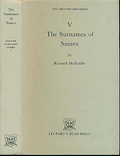 Beispielbild fr The Surnames of Sussex (English surnames series) zum Verkauf von Fireside Bookshop
