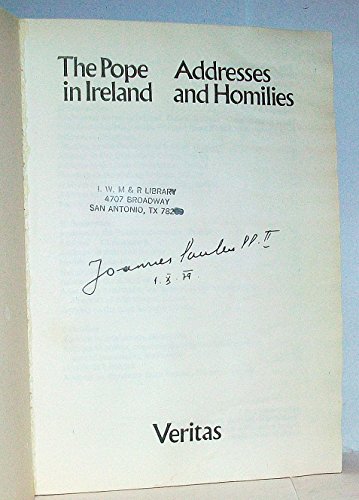 9780905092812: Pope in Ireland: Addresses and Homilies