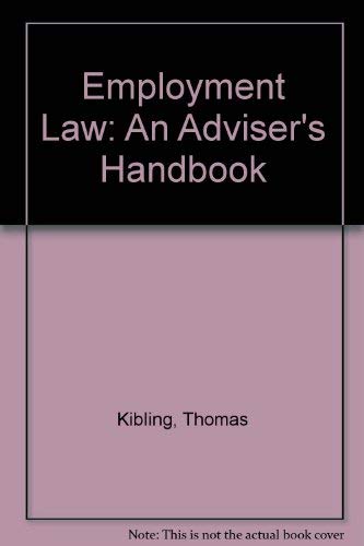 Stock image for Employment Law: An Adviser's Handbook for sale by MusicMagpie