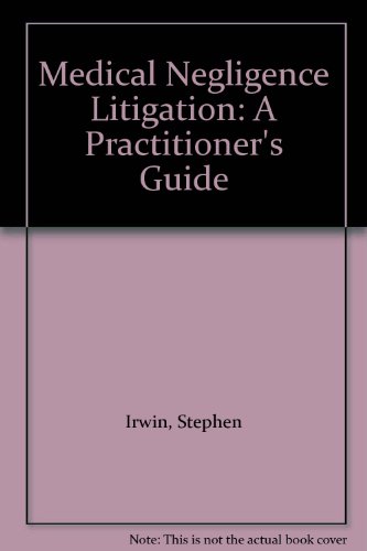 Beispielbild fr Medical Negligence Litigation: A Practitioner's Guide zum Verkauf von Anybook.com