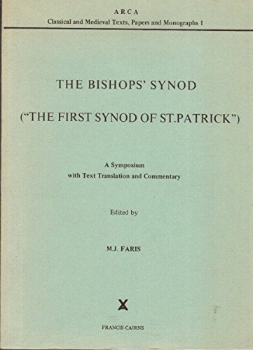 Stock image for The Bishop's Synod ("The First Synod of St. Patrick") : A Symposium with Text, Translation and Commentary for sale by Better World Books