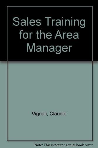 Sales Training for the Area Manager (9780905304120) by Claudio Vignali