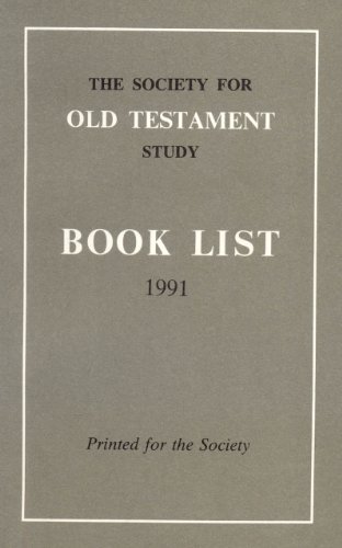 Stock image for Society for Old Testament Study Book List 1991 for sale by D2D Books