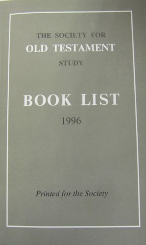 Society for O/T Study Book List 1996 (9780905495149) by Lester L. Grabbe