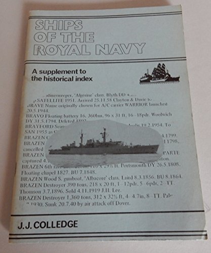 9780905617404: Ships of the Royal Navy: Suppt: An Historical Index (Ships of the Royal Navy: An Historical Index)