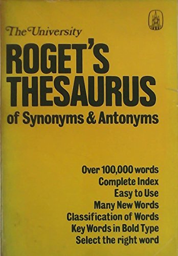 Stock image for Roget's Thesaurus of Synonyms & Antonyms for sale by BookHolders