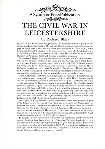 Civil War in Leicestershire (Sycamore Leaves) (9780905837567) by Black, Richard