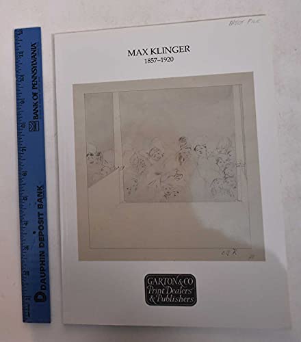 Imagen de archivo de Max Klinger 1857-1920 a la venta por Colin Martin Books