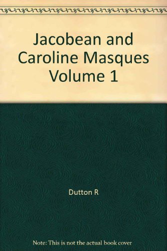 9780906129050: Jacobean and Caroline Masques Volume 1