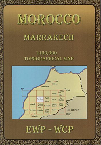 Beispielbild fr Marrakech Topographical Map Atlas Mountains Morocco Map zum Verkauf von PBShop.store US