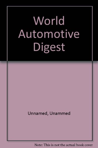 9780906237441: World Automotive Digest 1988